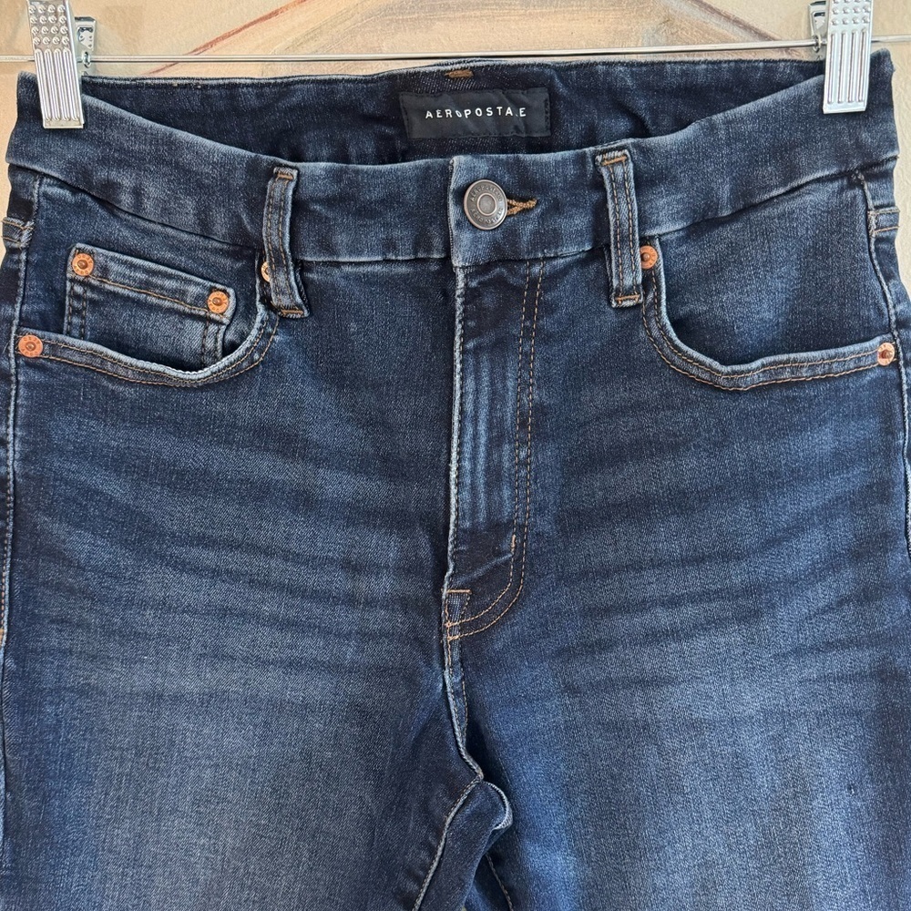 AEROPOSTALE High Rise Curvy Jegging Dark Wash Size 12 - Picture 5 of 10